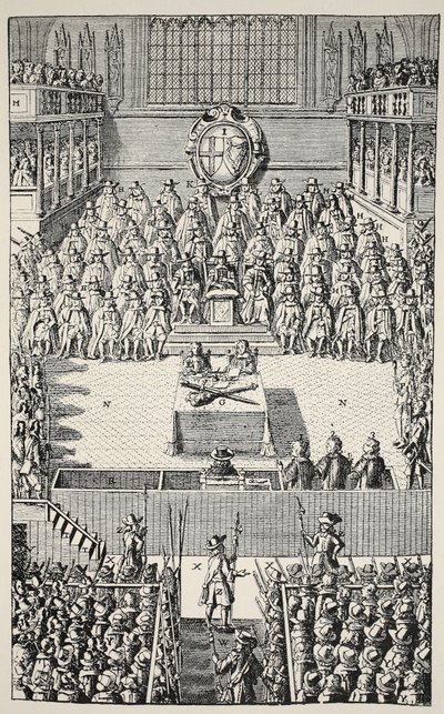 Prozess gegen Karl I., 4. Januar 1649 von English School