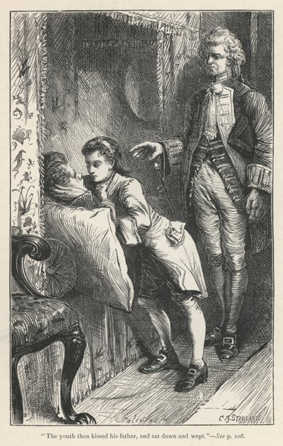 Tristram Shandy, Der Tod von Le Fevre (Gravur) von English School
