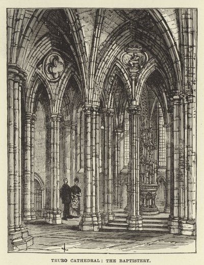 Truro Kathedrale, das Taufbecken von English School