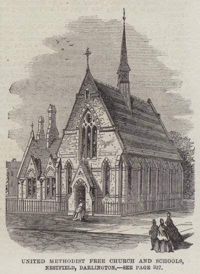 Freikirche der Vereinigten Methodisten und Schulen, Nestfield, Darlington von English School