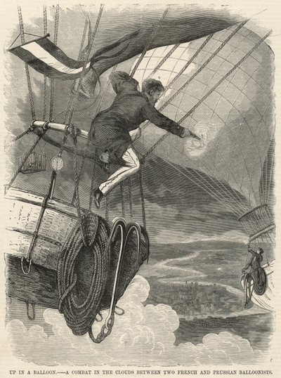 Oben in einem Ballon; Ein Kampf in den Wolken zwischen zwei französischen und preußischen Ballonfahrern von English School