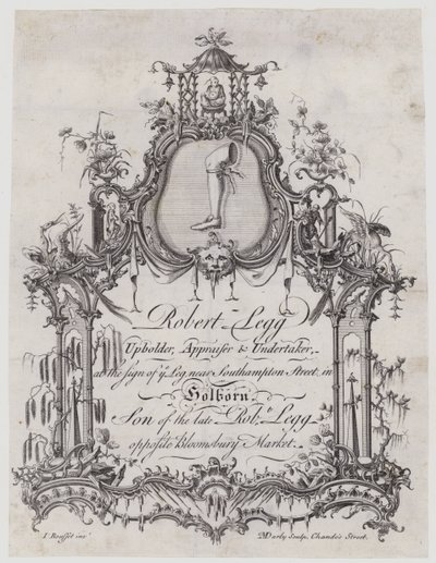 Polsterer, Robert Legg, Visitenkarte von English School