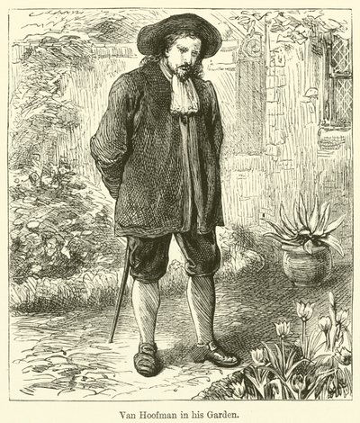 Van Hoofman in seinem Garten von English School