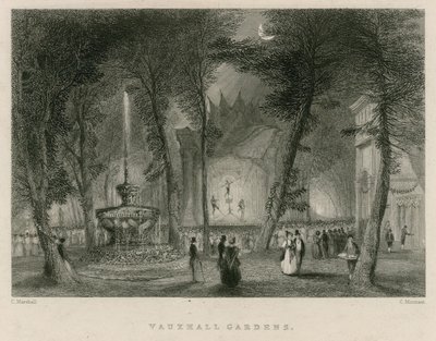 Vauxhall-Gärten, London von English School