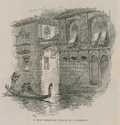 Venedig in London: Skizzen in Olympia - Eine Fahrt durch Venedig auf einer Gondel von English School