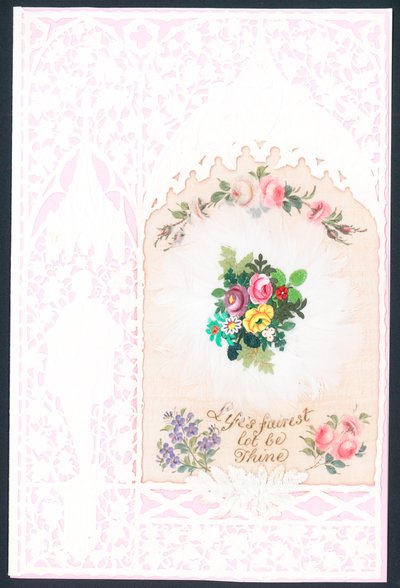 Viktorianische Valentinskarte von English School