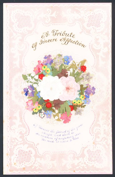 Viktorianische Valentinskarte von English School
