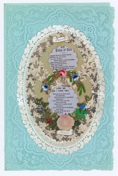Viktorianische Valentinskarte von English School