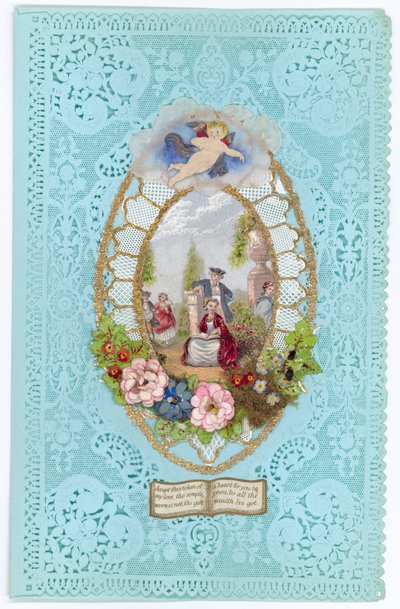 Viktorianische Valentinskarte von English School