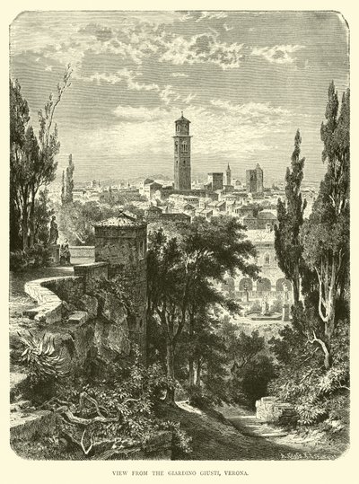 Blick vom Giardino Giusti, Verona von English School