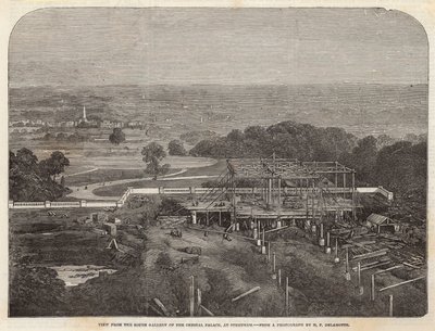 Blick von der Südgalerie des Crystal Palace in Sydenham von English School