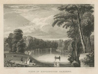 Ansicht der Kensington Gardens, London von English School