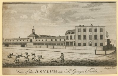 Ansicht des Asyls in St Georges Fields von English School