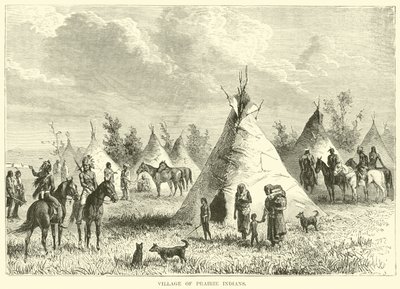 Dorf der Prärie-Indianer von English School