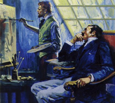 Vincent Van Gogh lebte mit seinem Bruder in einem Atelier in Montmartre von English School