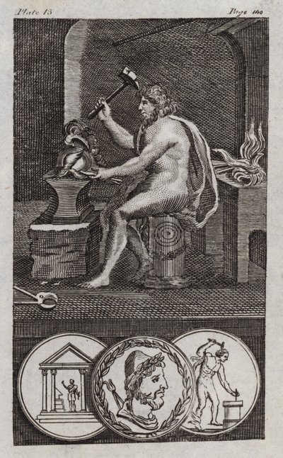 Vulkan (Gravur) von English School