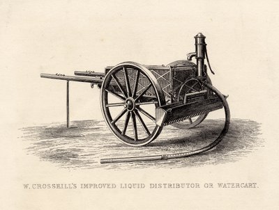 W. Crosskills verbesserter Flüssigkeitsverteiler oder Wasserwagen von English School