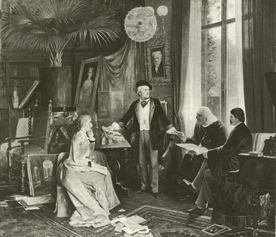 Wagner und seine Freunde (Gravur) von English School