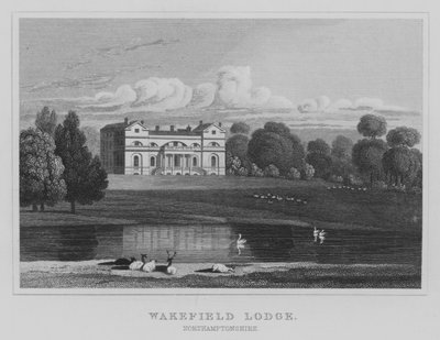 Wakefield Lodge, Northamptonshire (Gravur) von English School