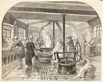 Waschhaus im Brixton-Gefängnis, Illustration aus The Criminal Prisons of London and Scenes from Prison Life von Henry Mayhew und John Binny, veröffentlicht 1862 von English School