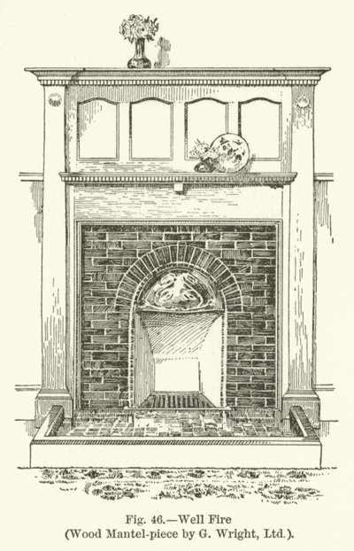 Gut Feuer, Holz-Kamin von G Wright von English School