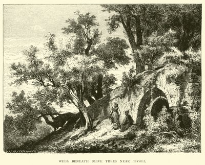 Brunnen unter Olivenbäumen bei Tivoli von English School