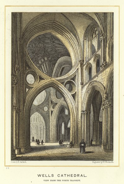 Kathedrale von Wells, Blick vom Nordtransept von English School