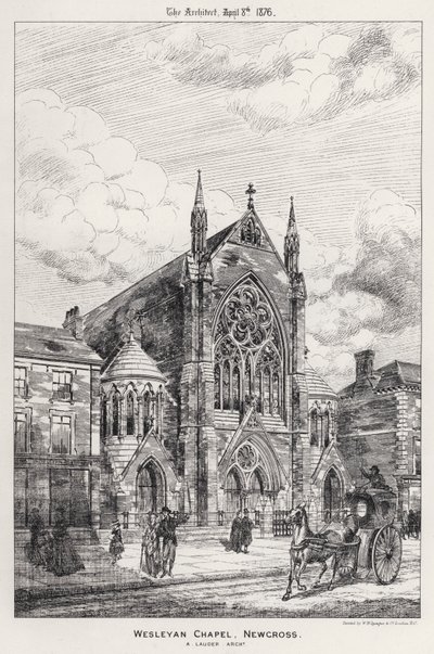Wesleyanische Kapelle, Newcross (Gravur) von English School