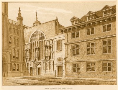 Westfront der Guildhall-Kapelle, London von English School