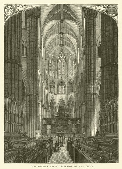 Westminster Abbey, Innenansicht des Chors von English School