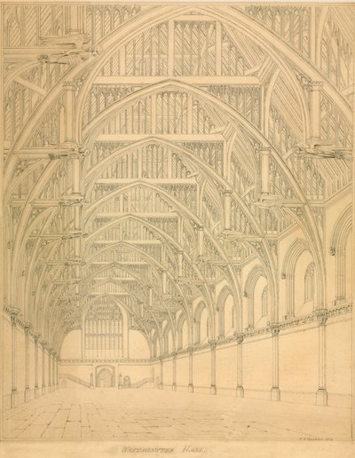 Westminster Hall, 1814 von English School