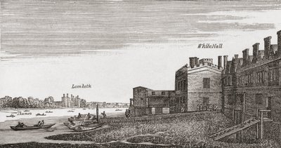 Whitehall, London, wie es im 18. Jahrhundert war, aus 