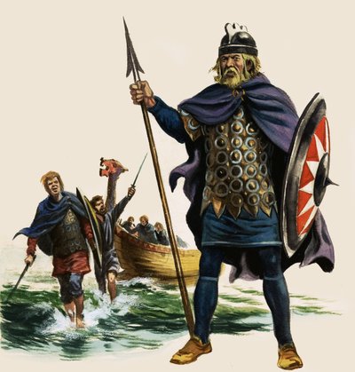 Wer war der sächsische König, der eine Flotte organisierte, um die Bedrohung durch Wikingerangriffe an den britischen Küsten abzuwehren von English School