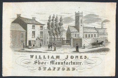 William Jones, Schuhhersteller, Visitenkarte von English School