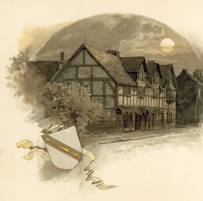William Shakespeares Geburtshaus in der Henley Street von English School