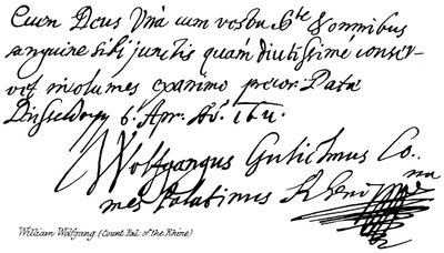 William Wolfgang (Pfalzgraf am Rhein) von English School