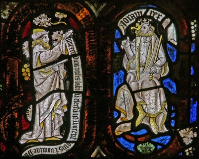 Fenster Ew, Jessebaum-Figuren: ein Prophet und Joram von English School