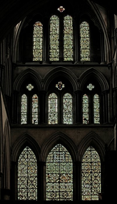 Fenster SE-tspt mit Darstellung von Grisaille von English School