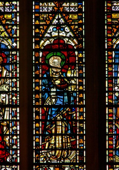 Fenster Ww, den heiligen Petrus darstellend von English School