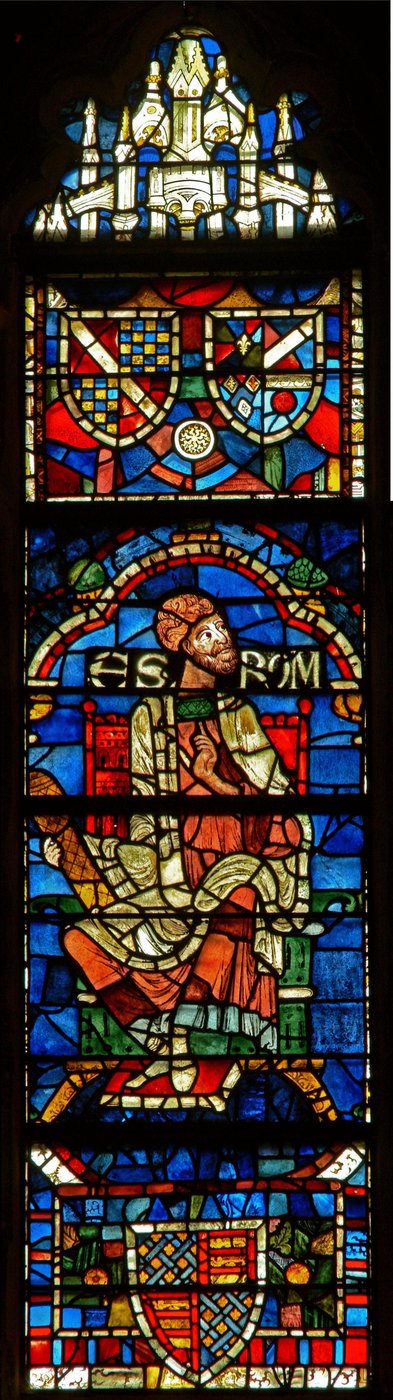Fenster mit einer genealogischen Figur: Escrom von English School