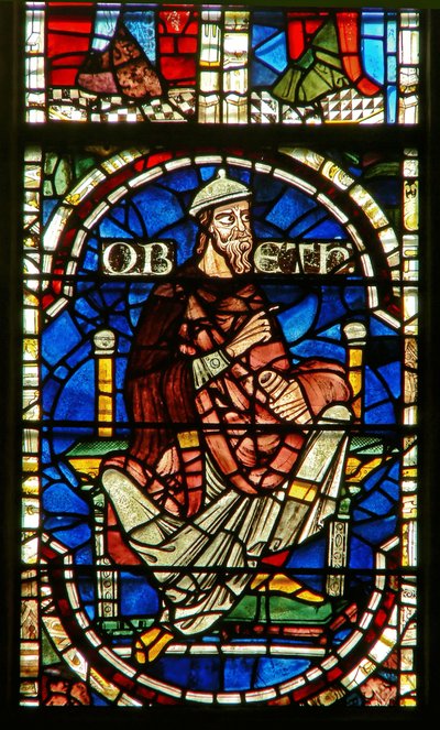 Fenster, das eine genealogische Figur zeigt: Obed von English School