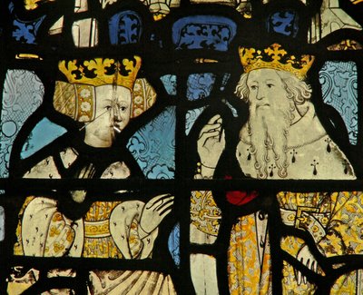 Fenster S5 mit einem König und einer Königin von English School