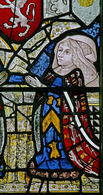 Fenster w1 zeigt eine Stifterin - Elizabeth Tilney von English School