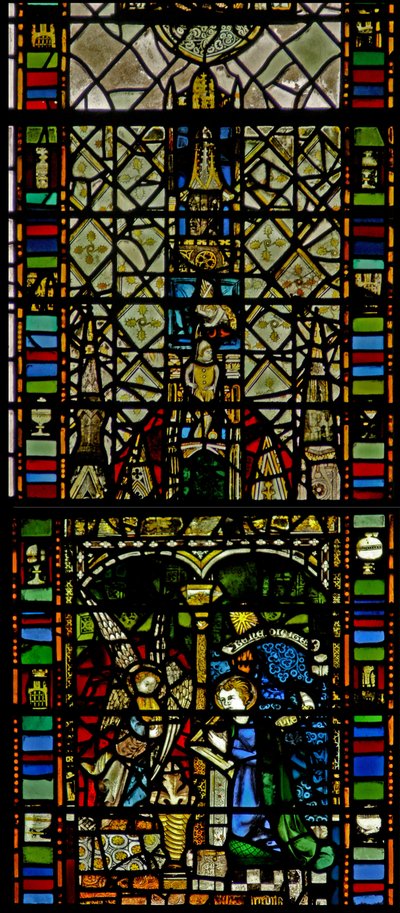 Fenster w31 mit der Verkündigung und Baldachin von English School