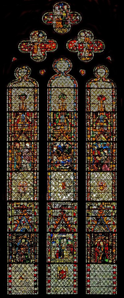 Fenster w37, Darstellung der Kindheit Christi von English School