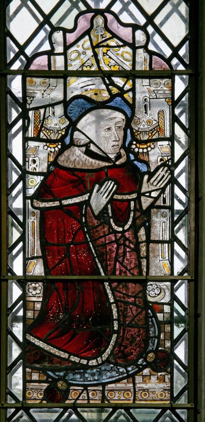Fenster w3 zeigt einen Stifter - Sir William Howard von English School