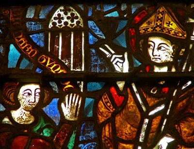 Fenster w41, Darstellung eines Stifters - Richard Tunnoc, der ein Fenster an St. William gibt von English School