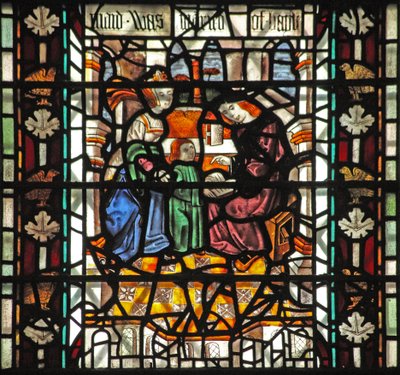 Fenster w58 mit dem hl. Thomas Becket in der Schule von English School