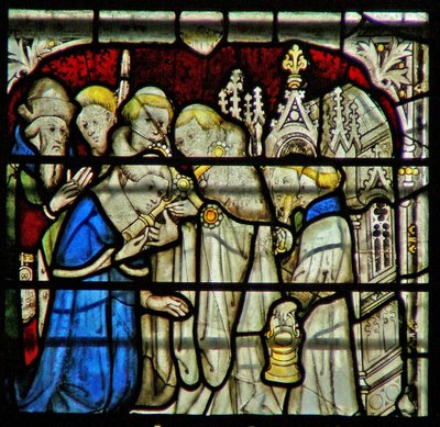 Fenster w5 mit einer Szene aus dem Leben des hl. Wilhelm von English School