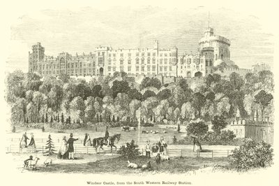 Windsor Castle, vom Bahnhof der South Western Railway von English School